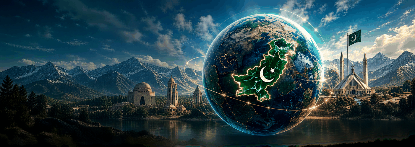 Slow Dynamic Rotating Pakistan Earth Globe